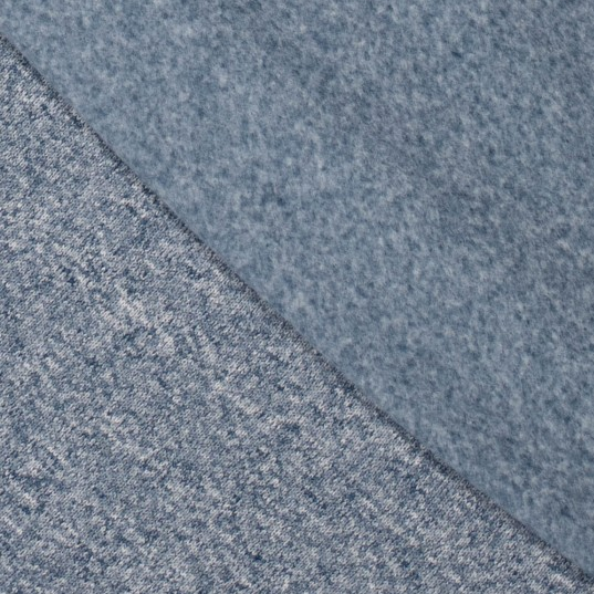 Tricot Fleece Melange Denimblue