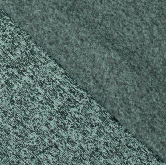 Tricot Fleece Melange Old Green