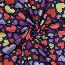 Fine Poplin Digital Hearts Navy