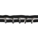 Spiraal rits metallic 2m incl. 5 schuivers Zilver