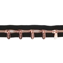 Spiraal rits metallic 2m incl. 5 schuivers Rosé goud