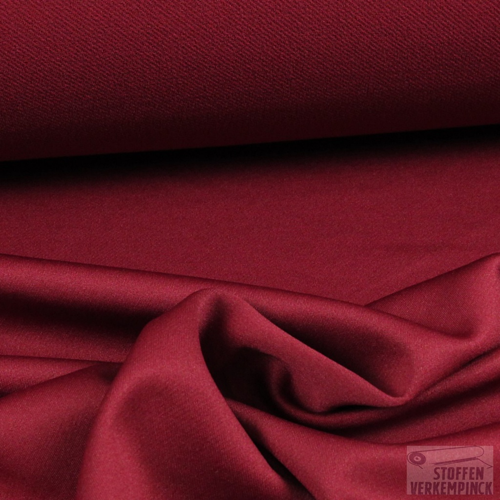 Scuba Twill Crêpe Bordeaux