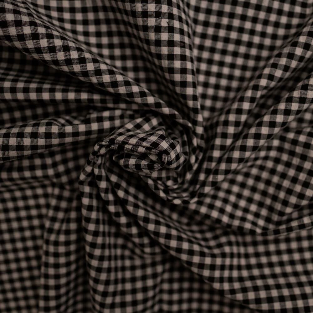 Seersucker Vichy Zwart