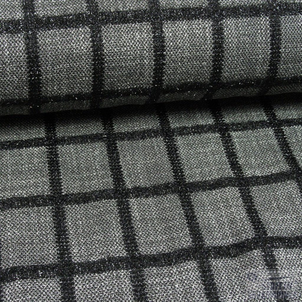 Stretch Tweed Check Grey