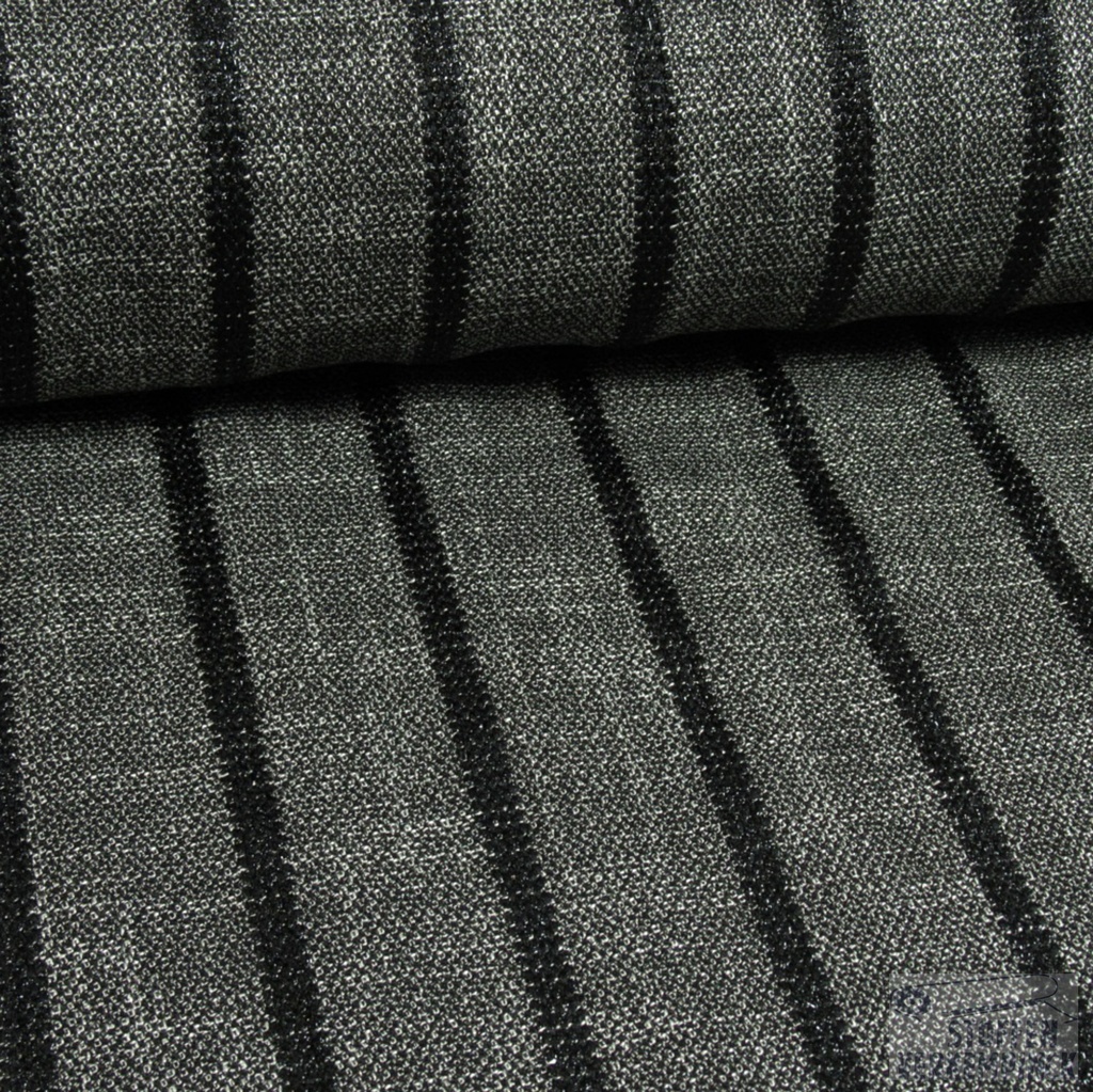 Stretch Tweed Stripe Grey