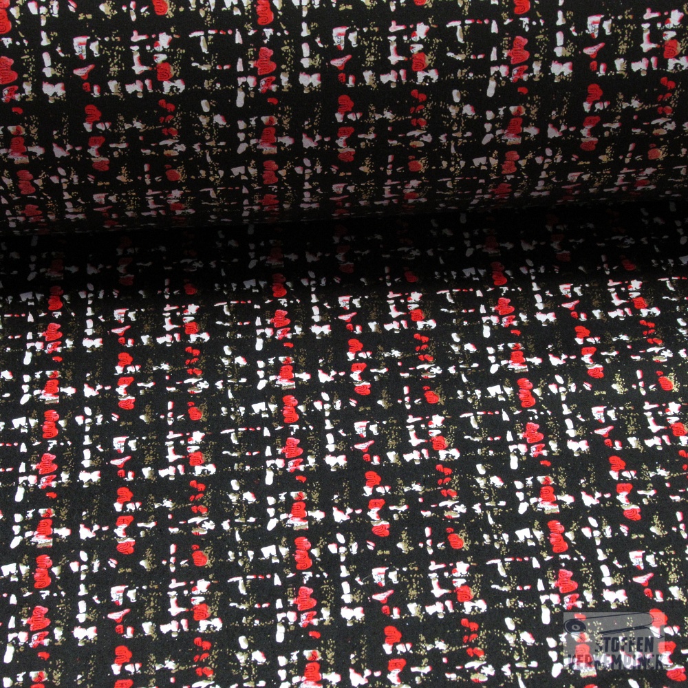 Stretch Suède Print Chanel Red OPRUIMING