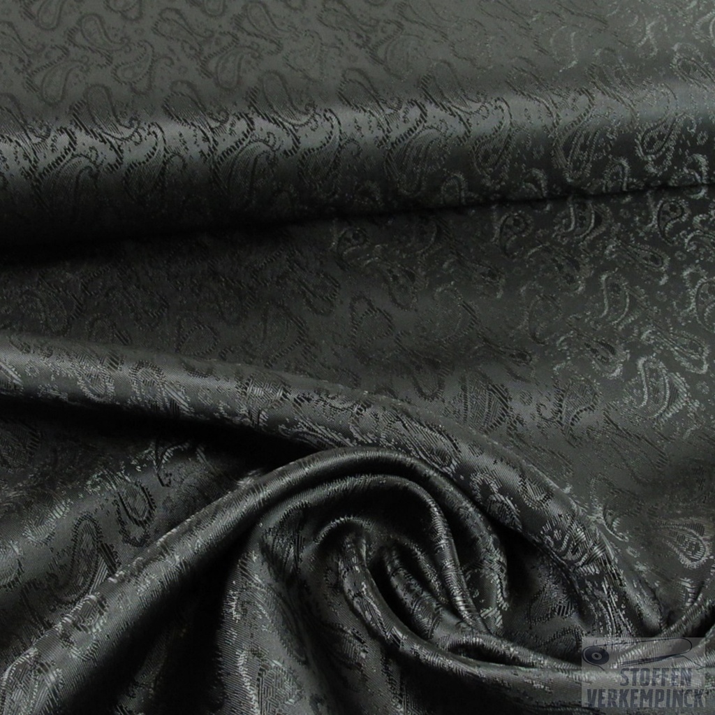Voering Jacquard Cashmir Zwart