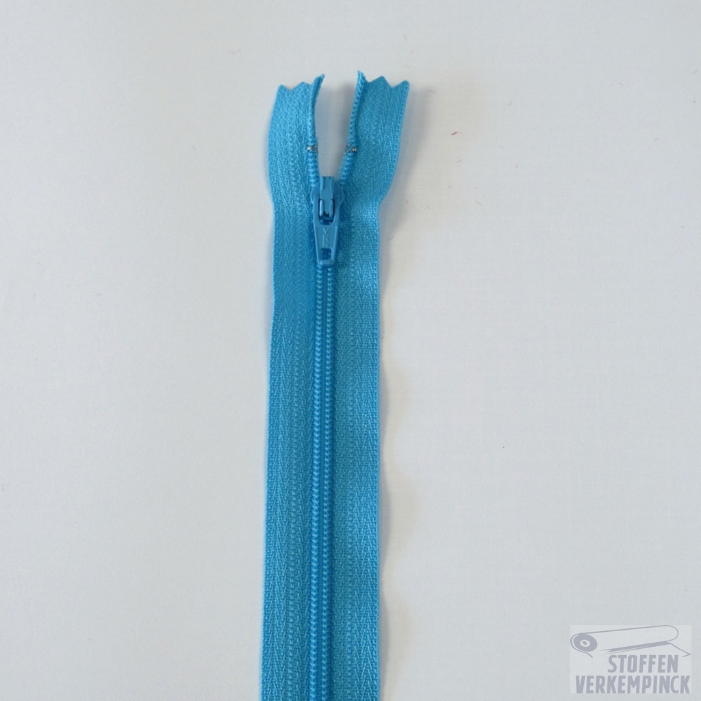 YKK Nylon spiraalrits niet deelbaar -12cm-Aqua