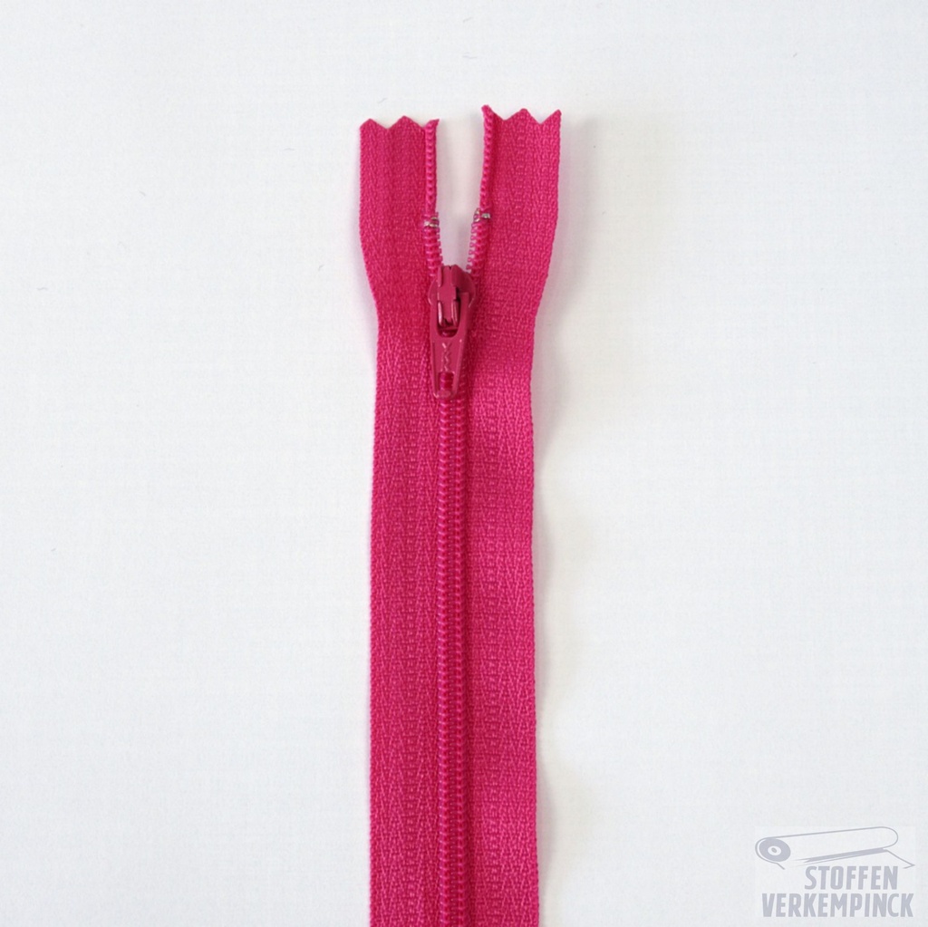 YKK Nylon spiraalrits niet deelbaar -12cm-Fuchsia