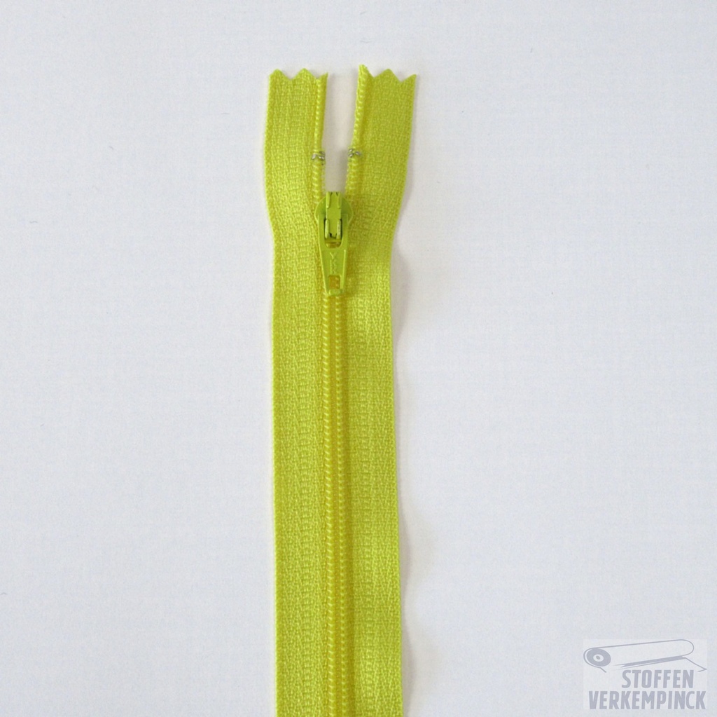 YKK Nylon spiraalrits niet deelbaar -12cm-Geel