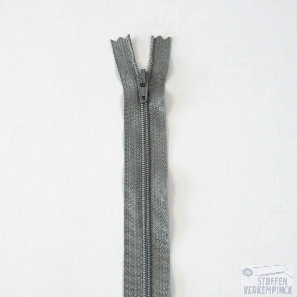 YKK Nylon spiraalrits niet deelbaar -12cm-Grijs