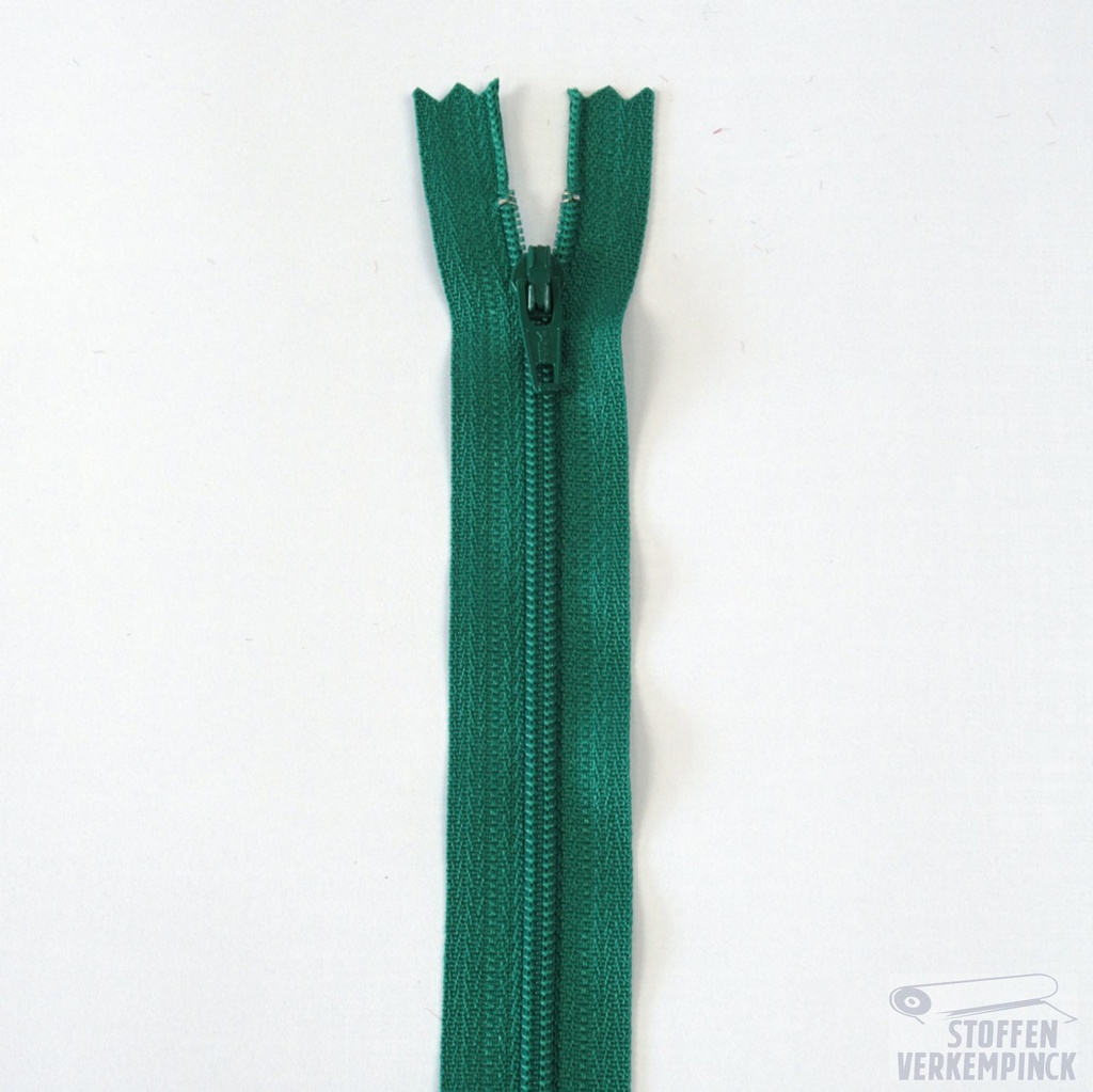 YKK Nylon spiraalrits niet deelbaar -12cm-Groen