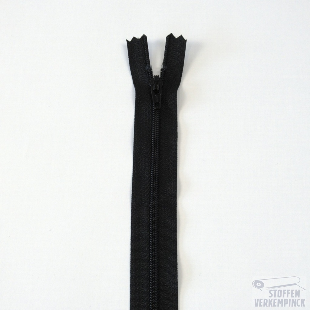 YKK Nylon spiraalrits niet deelbaar -12cm-Zwart