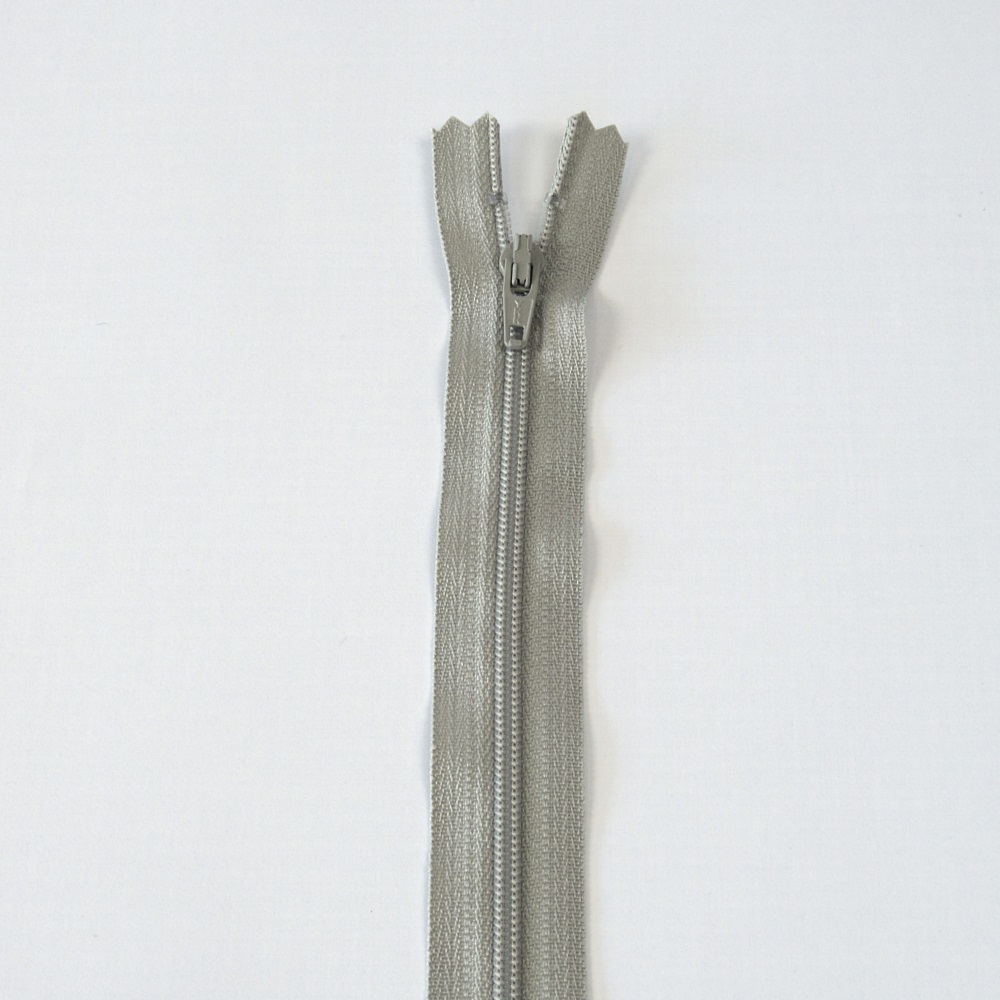 YKK Nylon spiraalrits niet deelbaar -15cm-Parel Grijs