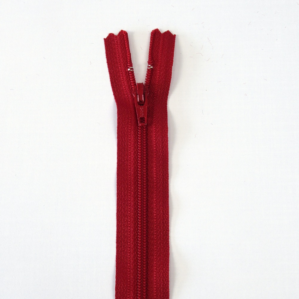 YKK Nylon spiraalrits niet deelbaar -15cm-Rood