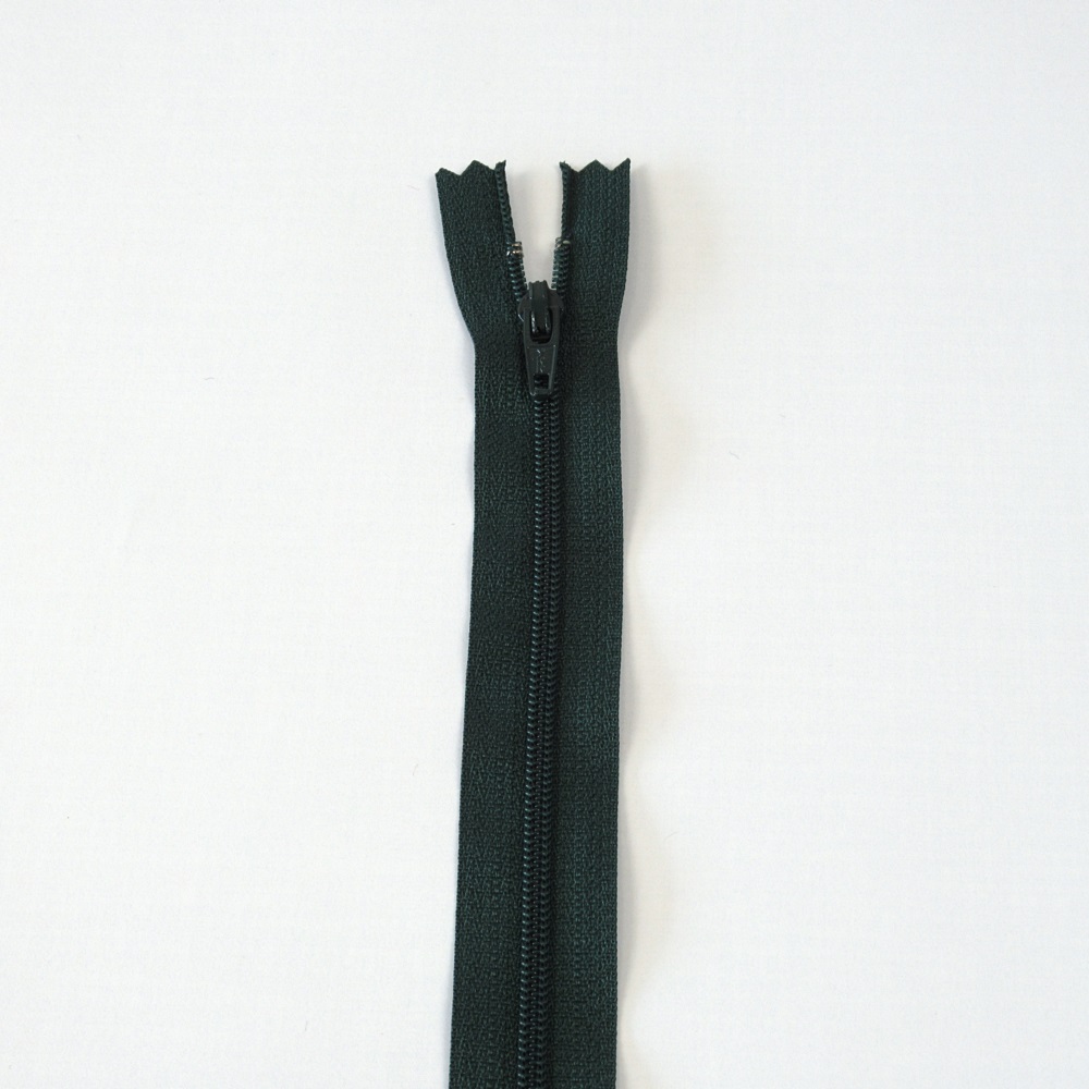 YKK Nylon spiraalrits niet deelbaar -18cm-Donker Groen