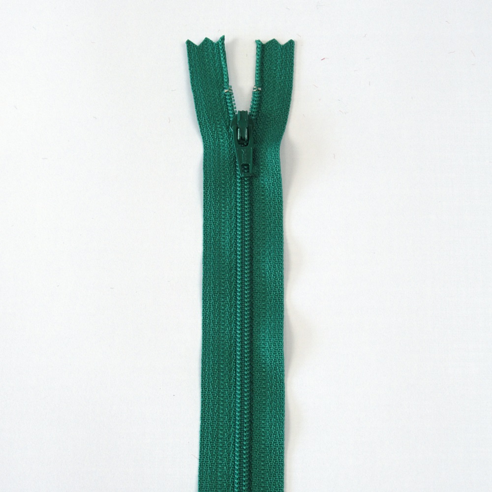 YKK Nylon spiraalrits niet deelbaar -18cm-Groen
