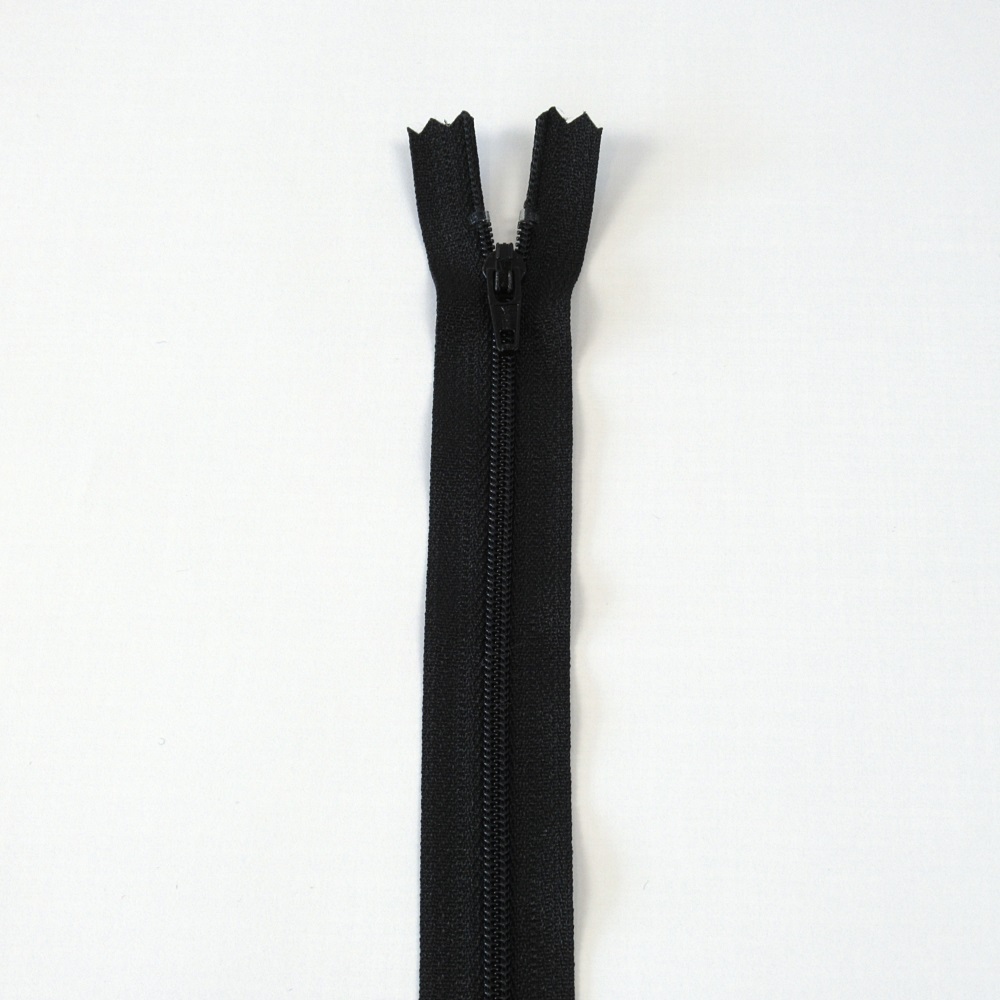 YKK Nylon spiraalrits niet deelbaar -45cm-Zwart