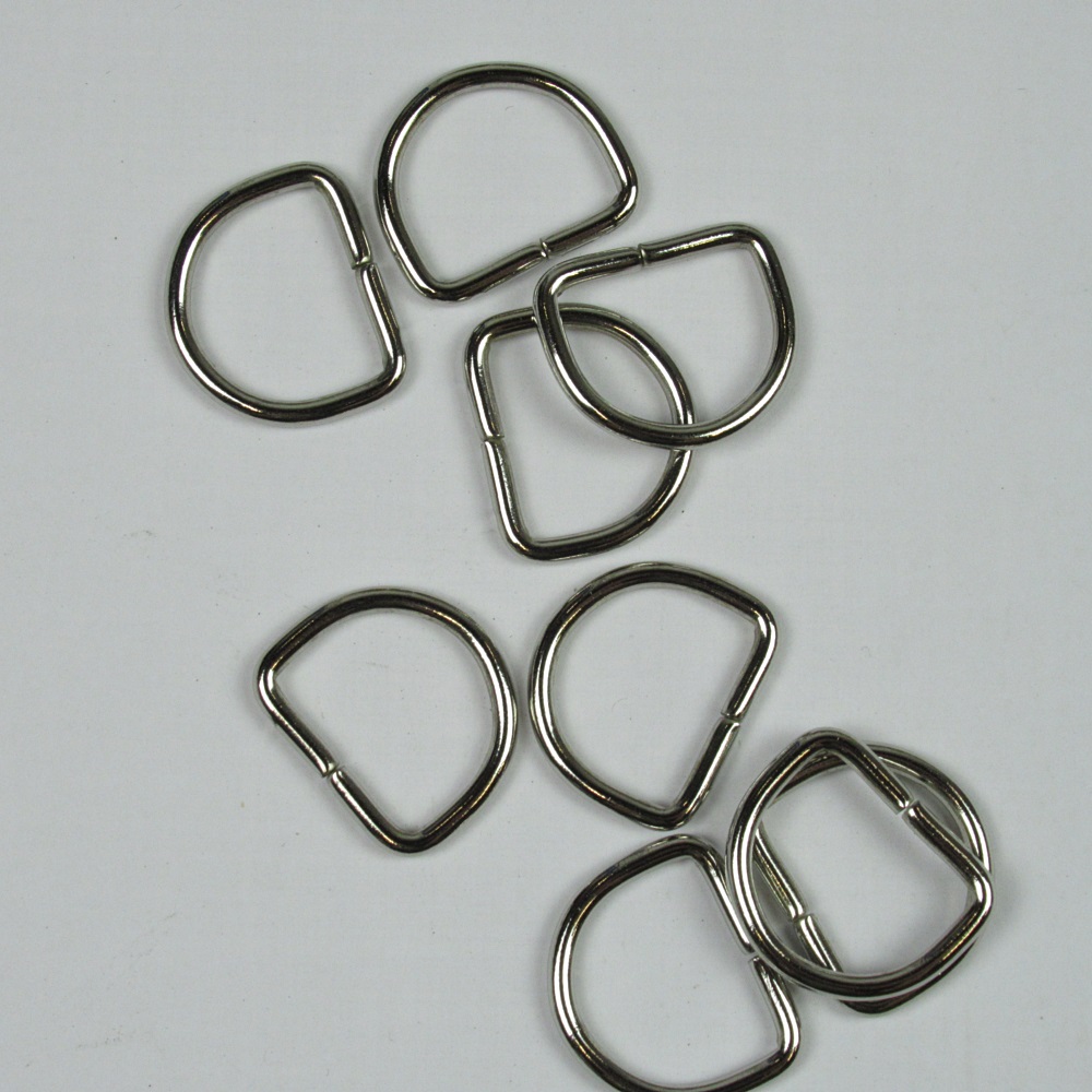 D-ring metaal 20mm Nikkel (per stuk)