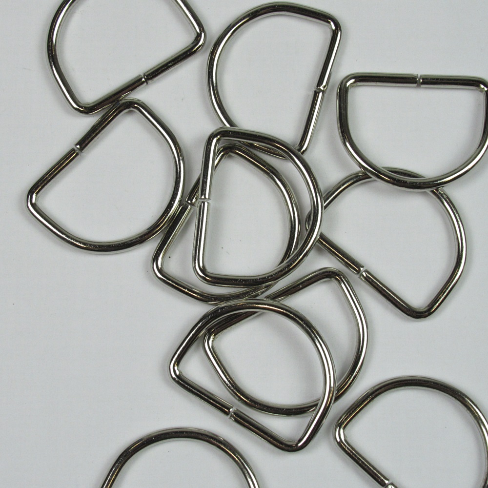 D-ring metaal 30mm Nikkel (per stuk)