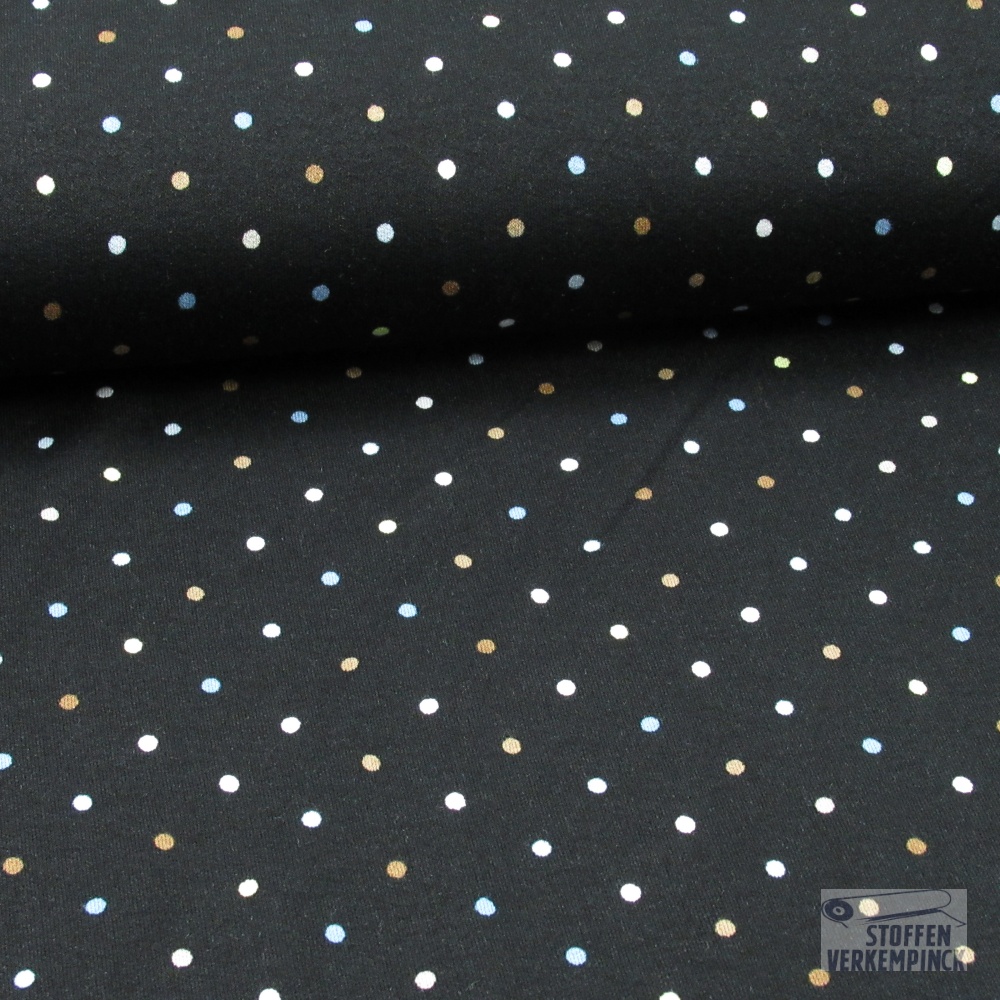 Visco Jersey Multi dots Zwart