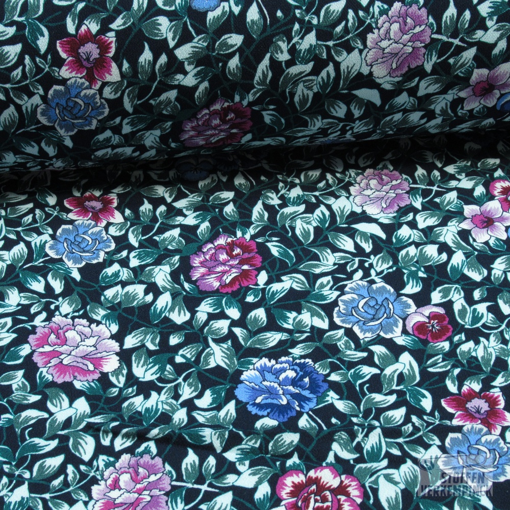 Viscose Crèpe Anjer - Narcis - Viool