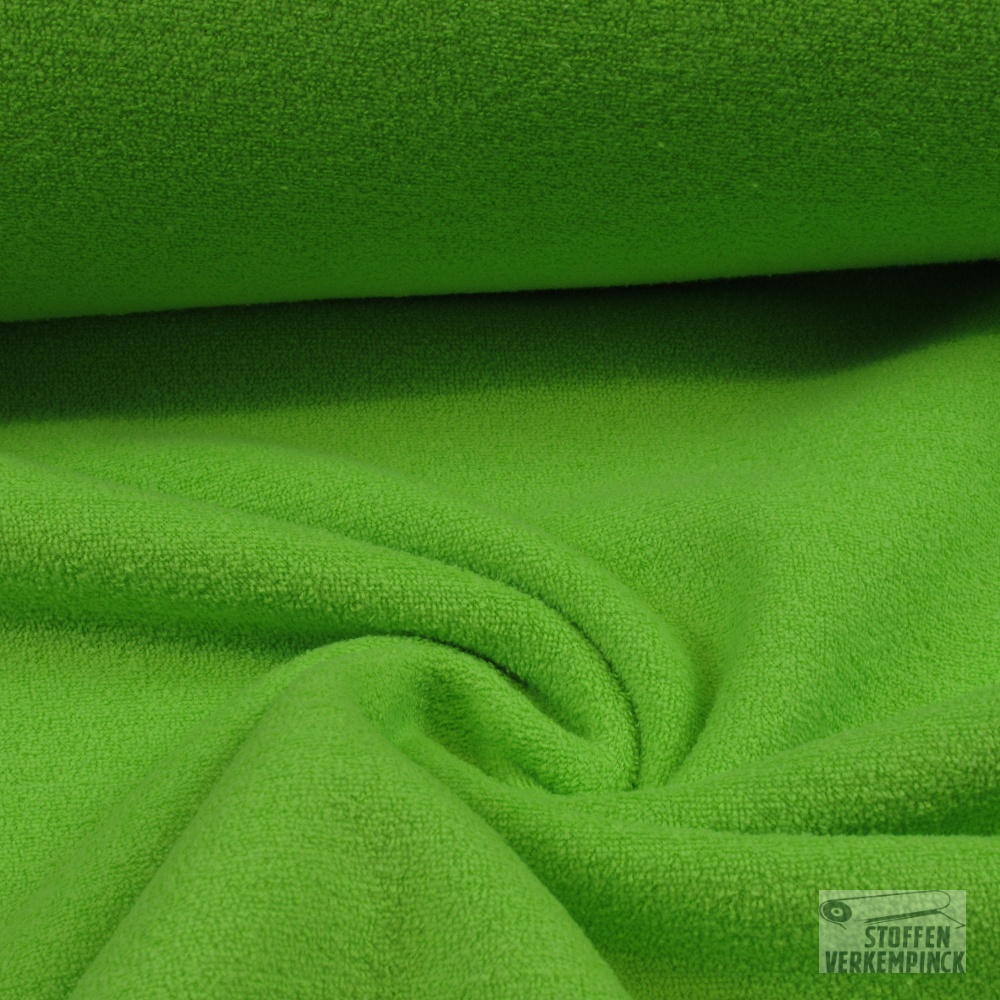 Badstof Fleece Doubles Faces Lime