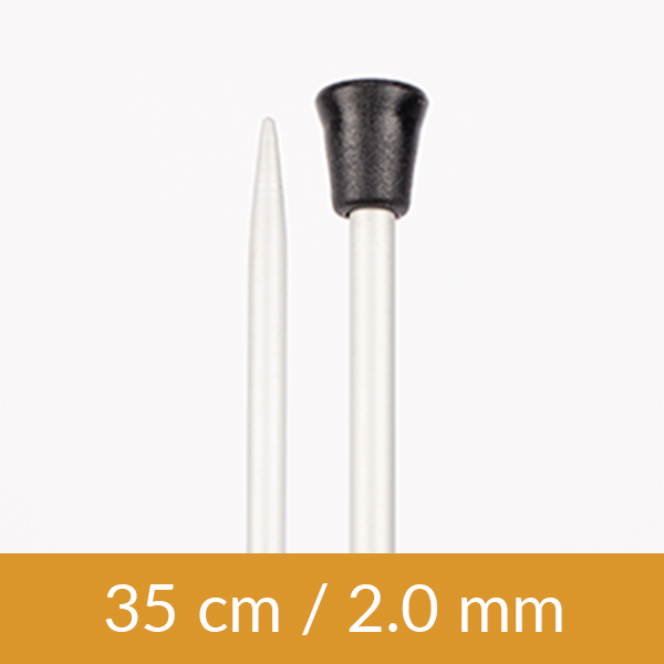 Aluminium single pointed needle 35cm 2.00mm 