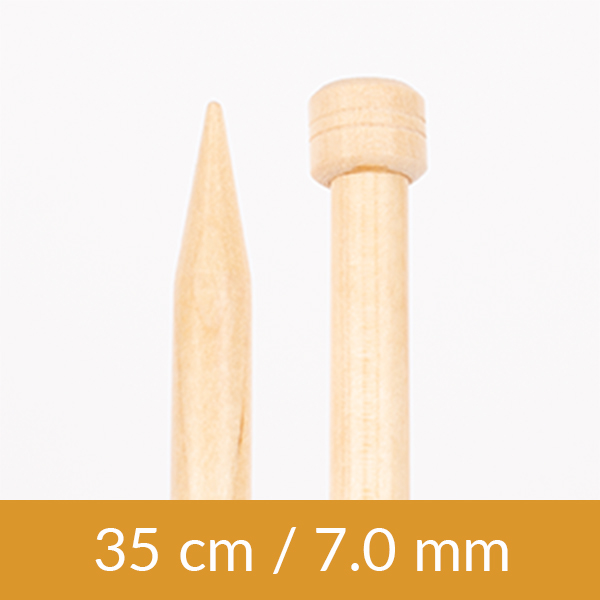 Birch single pointed needle 35cm 7.00mm 