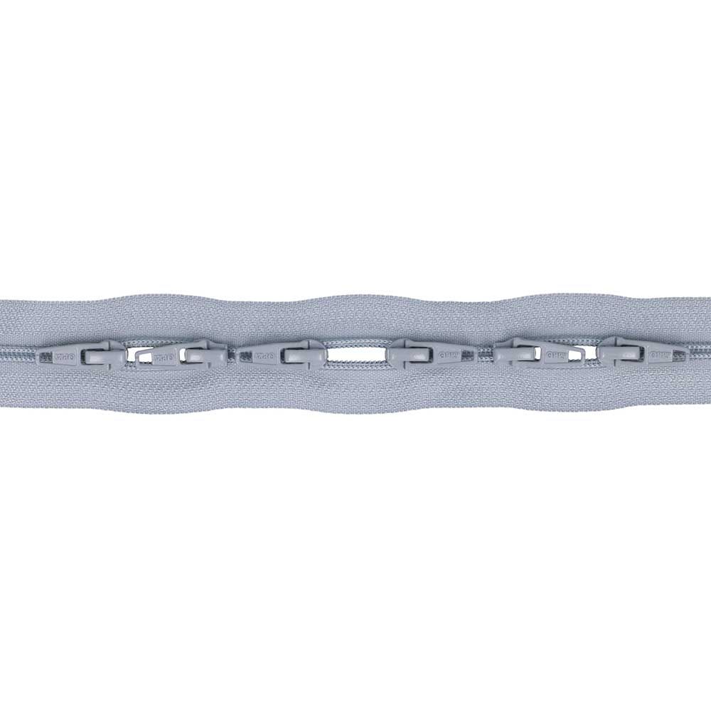 Spiraalrits aan de meter licht grijs - 3mtr incl. 6 schuivers