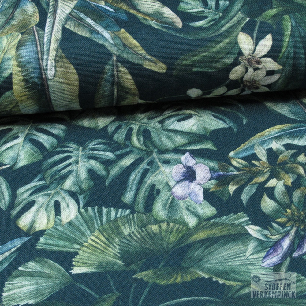 Canvas Digital Banana Leaves - Emerald