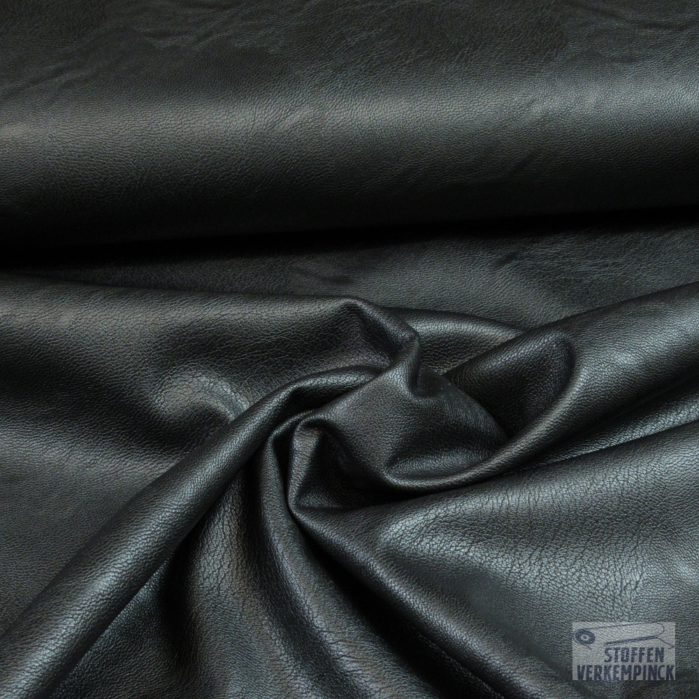 Stretch Leather Marmer Zwart