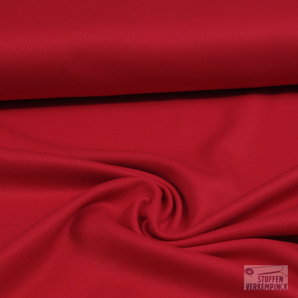 Breedtestretch Bamboe Viva Rood