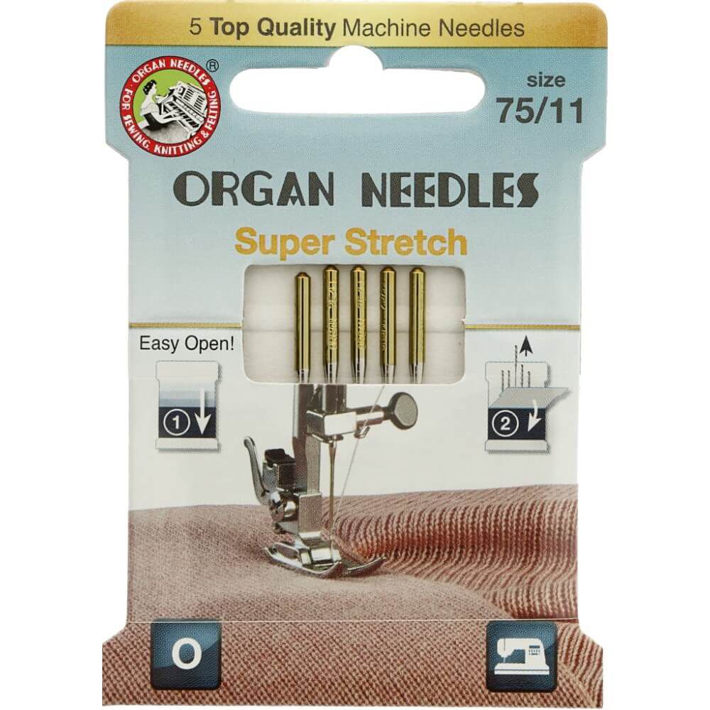 Organ needles eco-pack Super Stretch 75-11 naalden