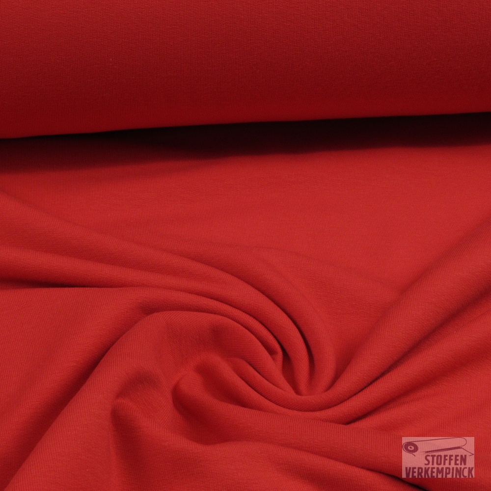 French Terry Brushed Red