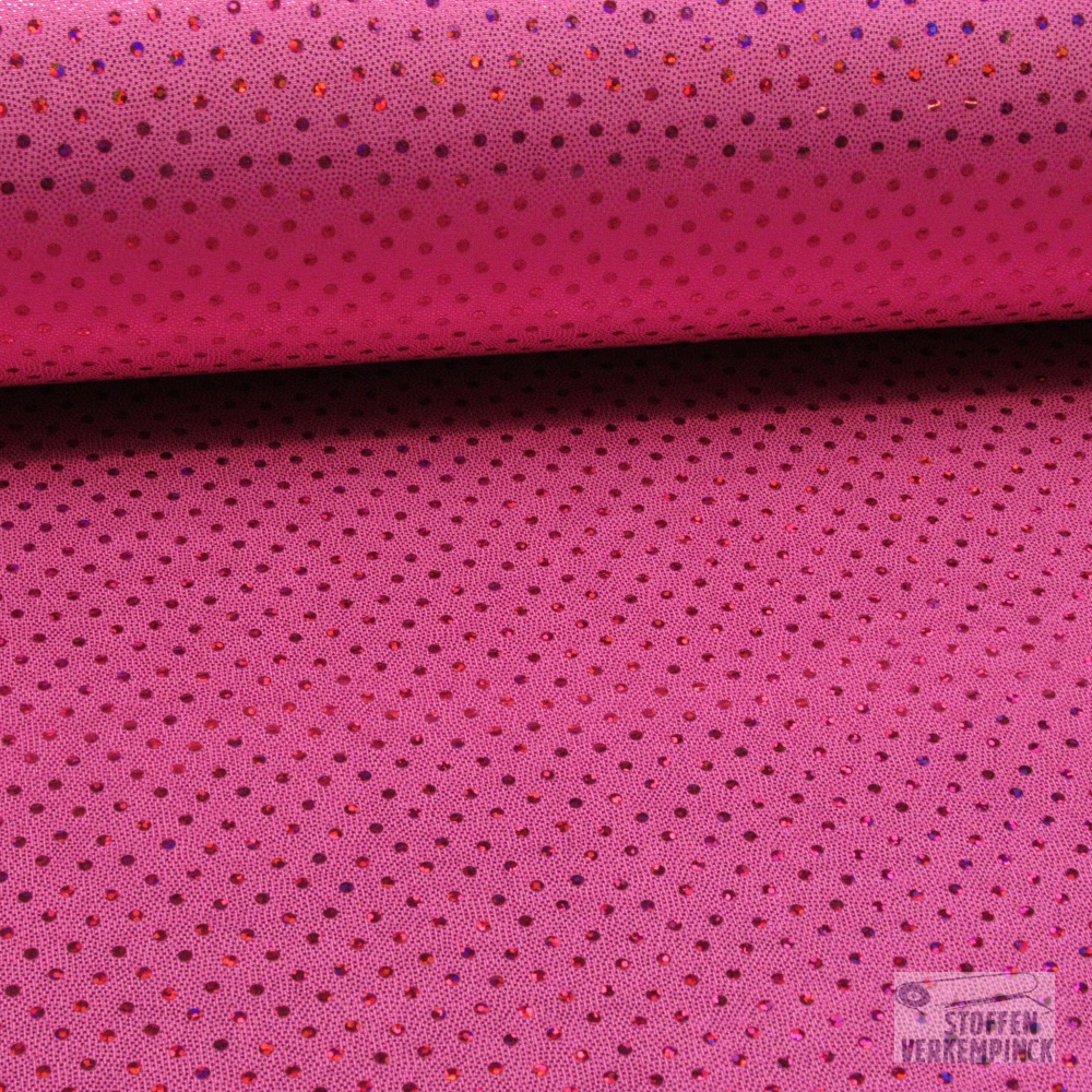 Folienjersey pailletjes Pink