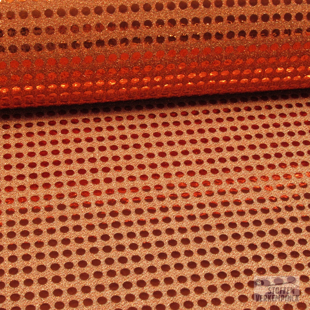 Paillettenstof Oranje