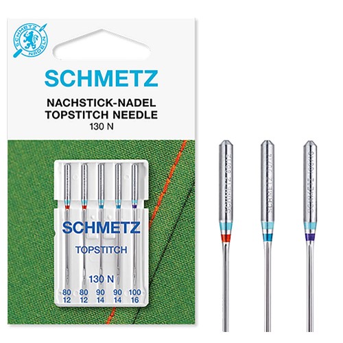 Schmetz machinenaalden Topstitch 80/12 tot 100/16