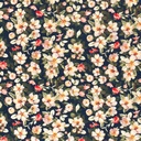 Viscose/ny crepe print bloemen marine