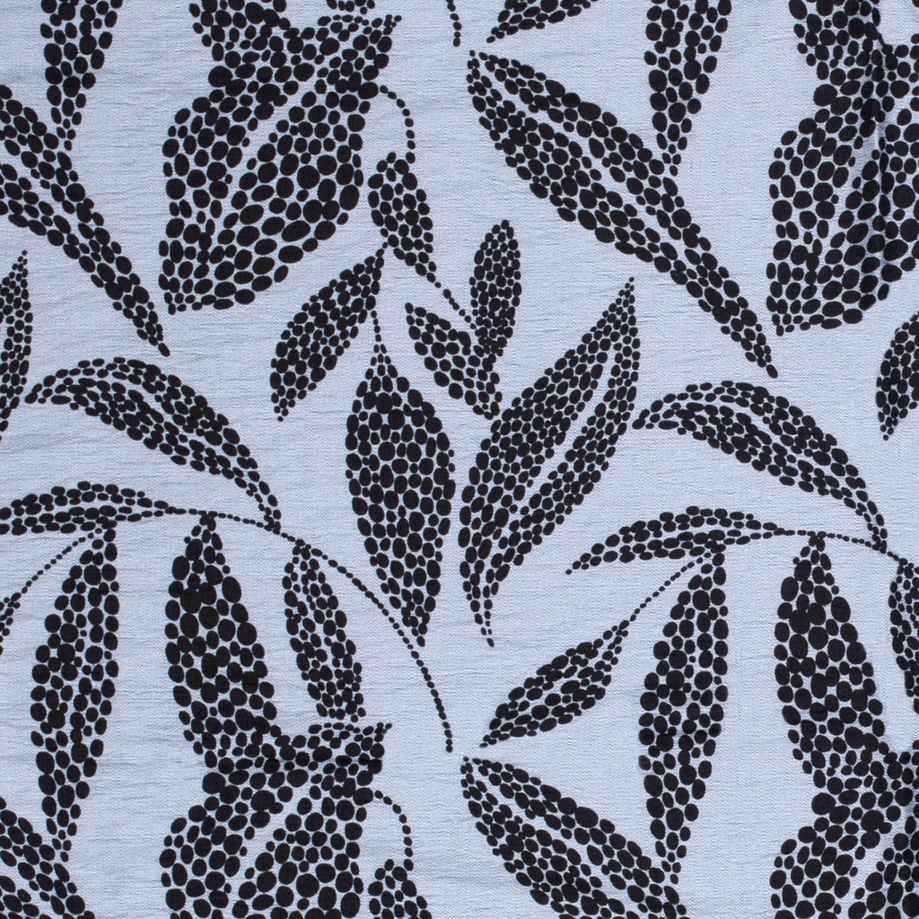 Viscose/ny crepe bloemen indigo