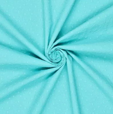 Broderie Kleine Bloempjes Aqua