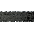 Paillettenband Rekbaar 5.5cm Zwart