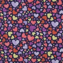 Fine Poplin Digital Hearts Navy