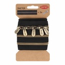 Spiraal rits metallic 2m incl. 5 schuivers Brons