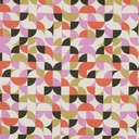 Fine Poplin Geometric Ecru/Army Green