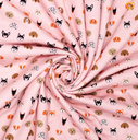 Jersey Katoen Dogs Rose