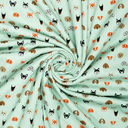 Jersey Katoen Dogs Mint