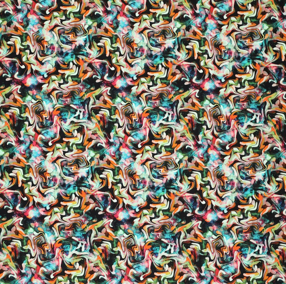 Stretch Peachcotton Digital Arty Green