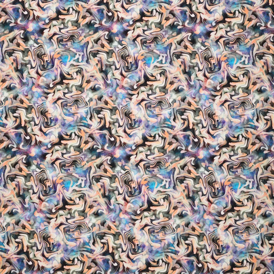 Stretch Peachcotton Digital Arty Salmon