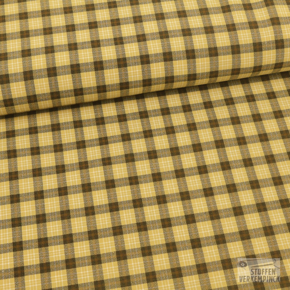 Bi-Stretch Ruit Oker/Bruin